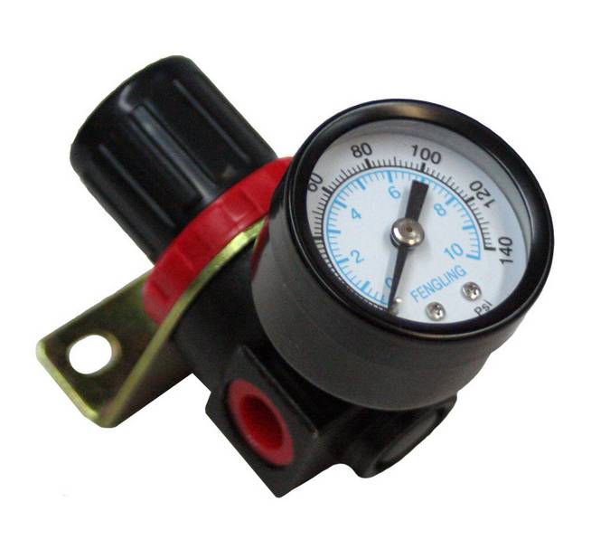 AR-2000 1/4" Air Pressure Regulator with Gauge #6010