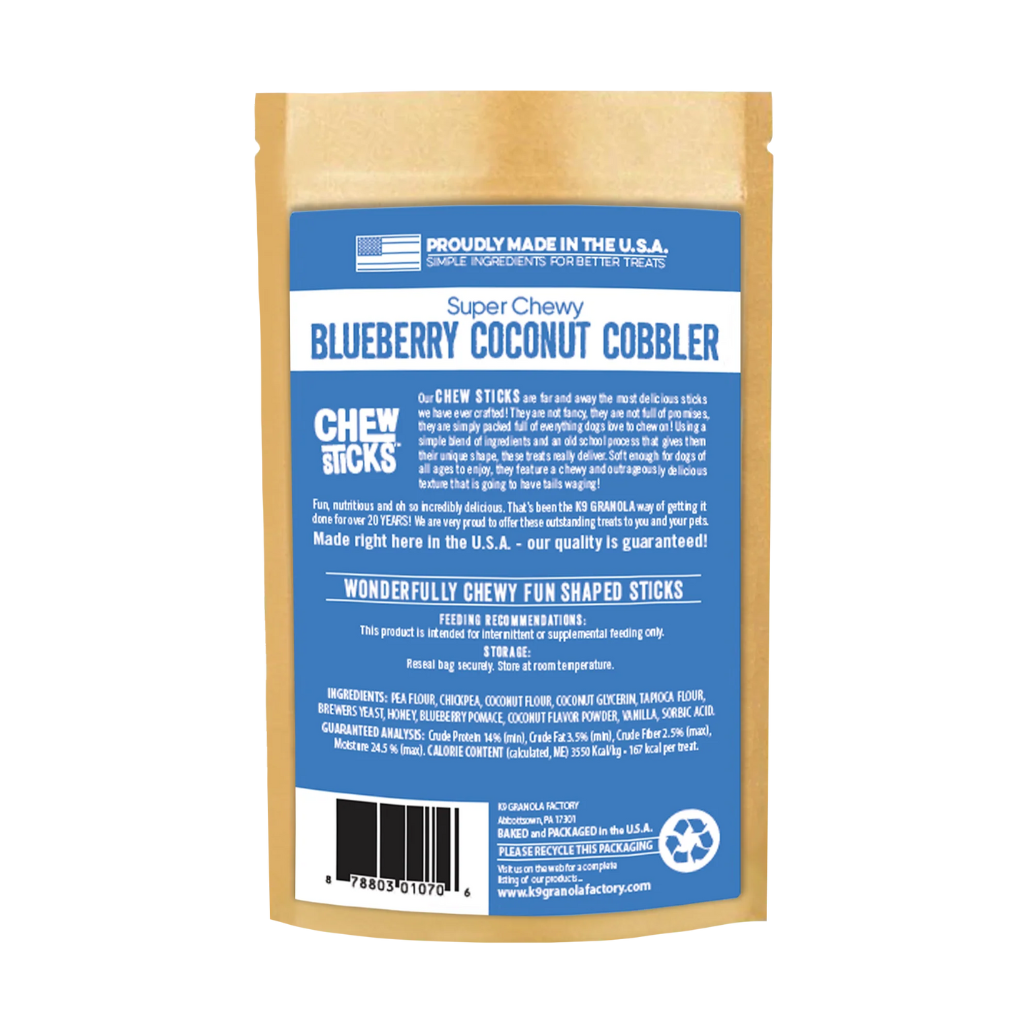 Chew Sticks Blueberry Coconut Cobbler 10ct