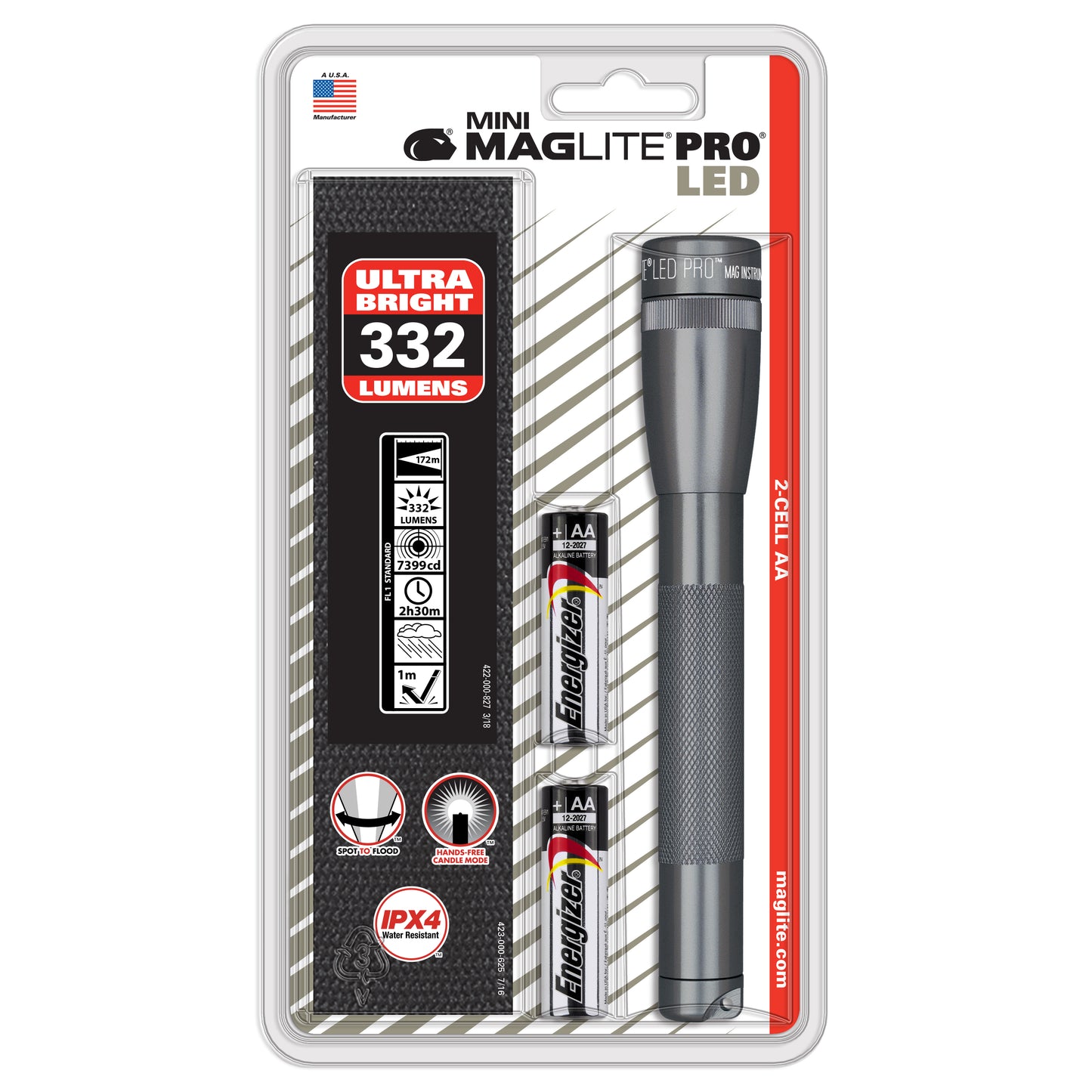 Mini Maglite Pro LED 2 AA Holster Pack