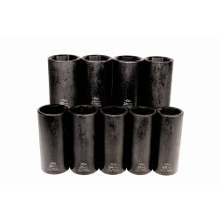K Tool International Socket Set Metric Impact 9 Piece 1/2 Inch Drive 6 Point