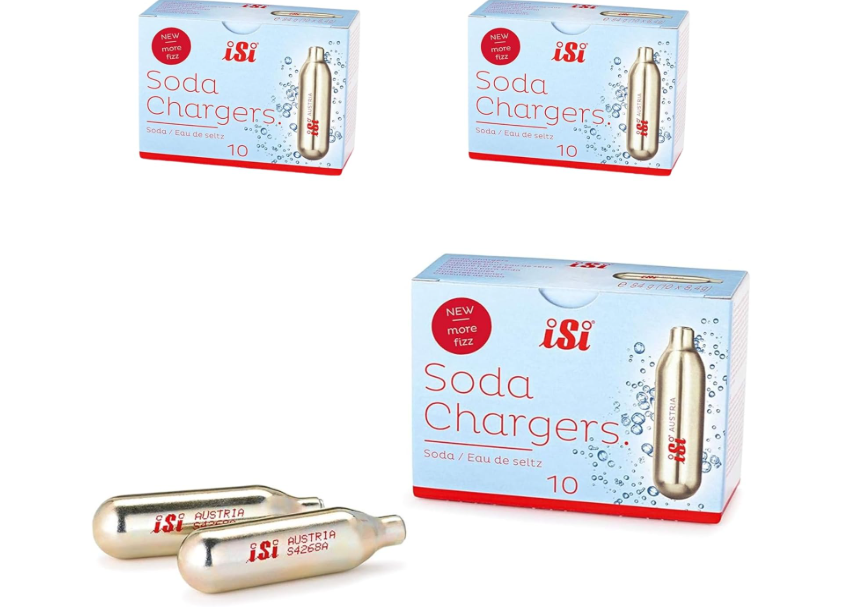 iSi CO2 Soda Siphon Chargers, Set of 30