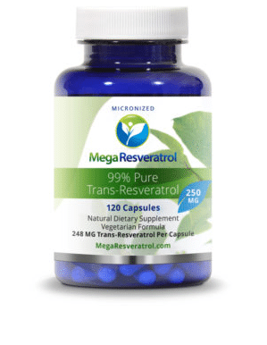 Mega Resveratrol® 99% Pure, Micronized, 250mg Vegetarian Caps