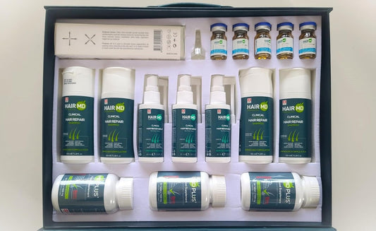 Post-Transplant Hair Repair Set with Shampoo, Meso Serum, Advanced Hair Care Products with Multivitamin, Biotin, Keratin, Collagen