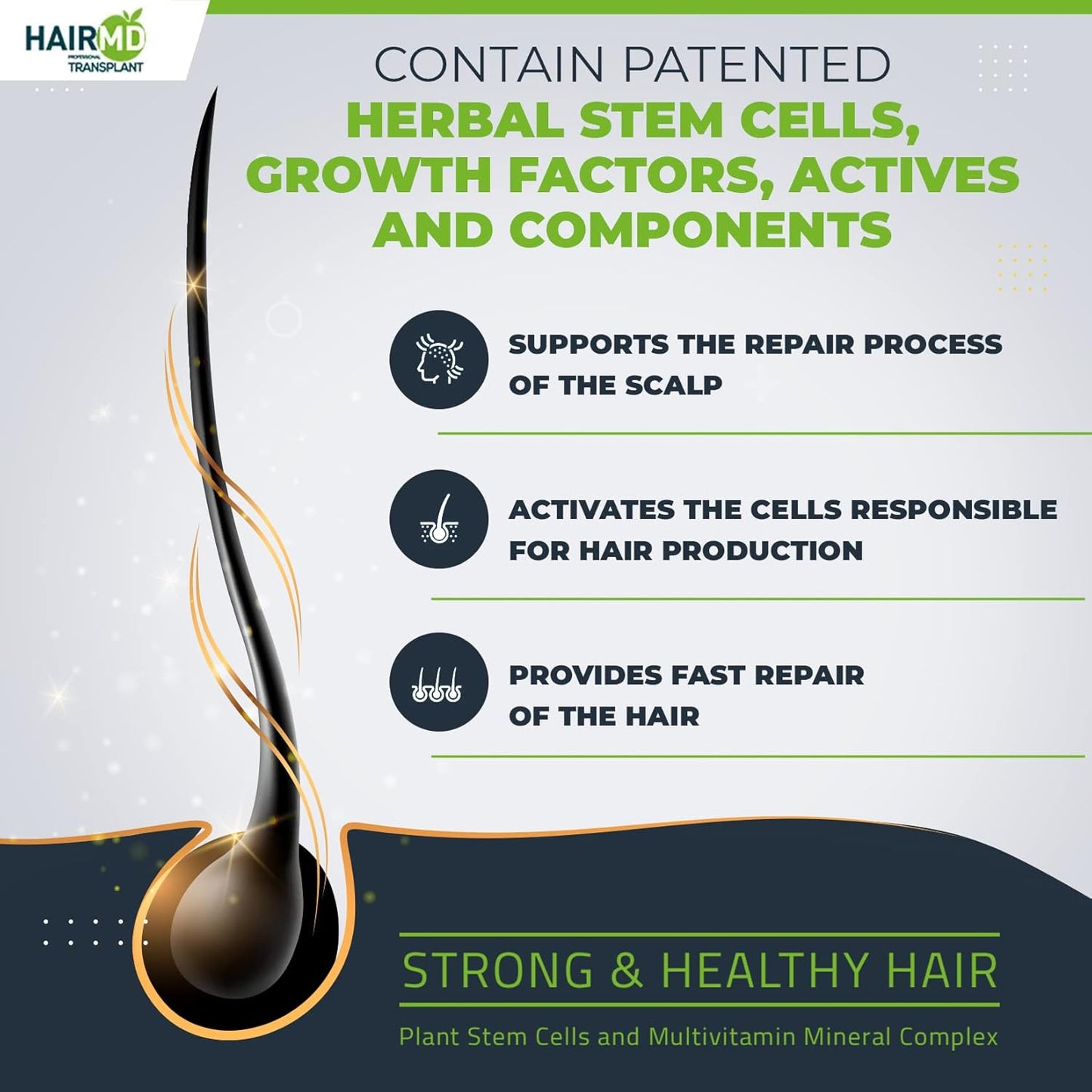 Transplant Clinical Repair Shampoo - 250ml Biotin Shampoo for Hair Growth - Advanced Regrowth Formula - Protects Post-Transplant Scalp - Reduces Itching and Redness - Prevents Hair Loss