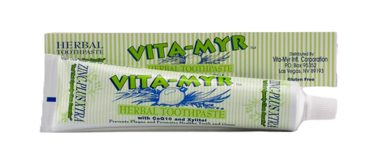 Vita-Myr Zinc+ Toothpaste,(5.4 Ounce Each), Sugar-Free, Fluoride-Free Made in USA.