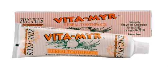 Elevate Your Dental Routine with 4 oz. Vita-Myr Oral Care Zinc+ Toothpaste - Made in USA