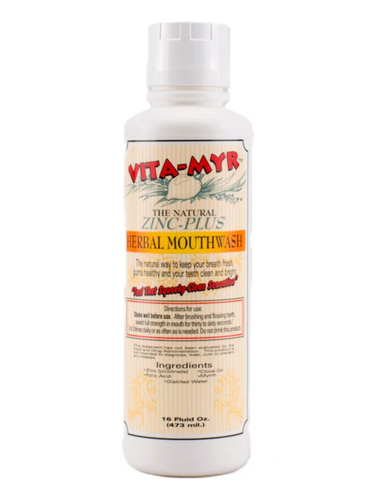 VITA-MYR 16 Ounce Herbal Mouthwash - Refreshing Herbal Formula for Oral Hygiene
