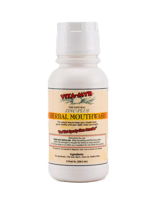 VITA-MYR 8 Ounce Mouthwash - Refreshing Herbal Formula for Complete Oral Hygiene