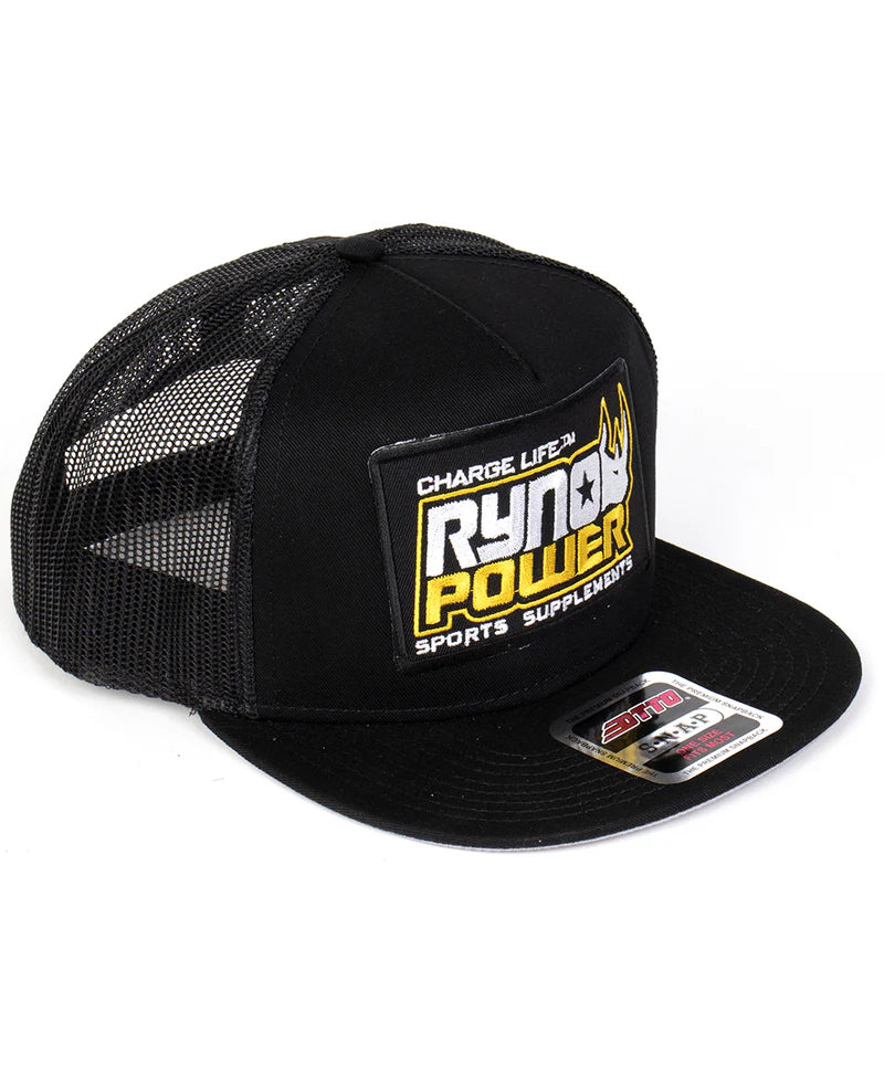 Black Mesh Snapback Hat