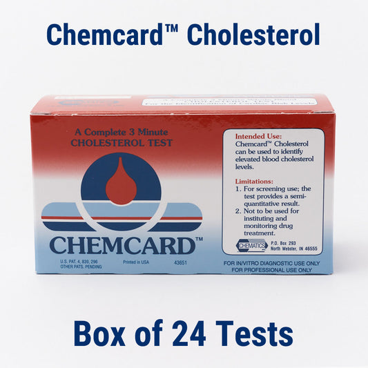 Chemcard™ Cholesterol Test (Box of 24 Tests)