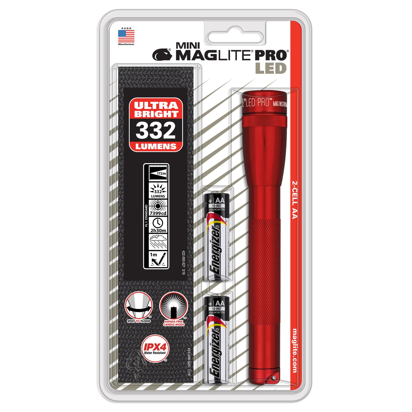 Mini Maglite Pro LED 2 AA Holster Pack