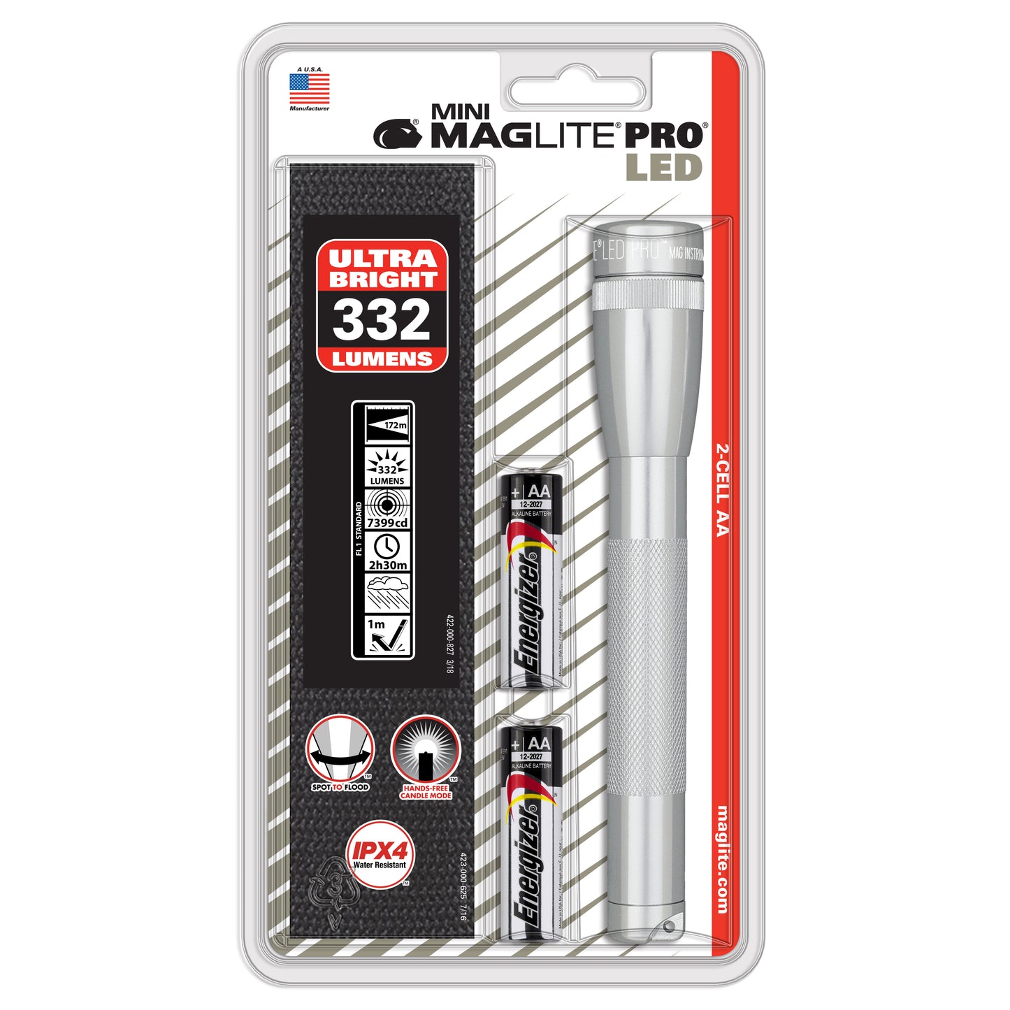 Mini Maglite Pro LED 2 AA Holster Pack
