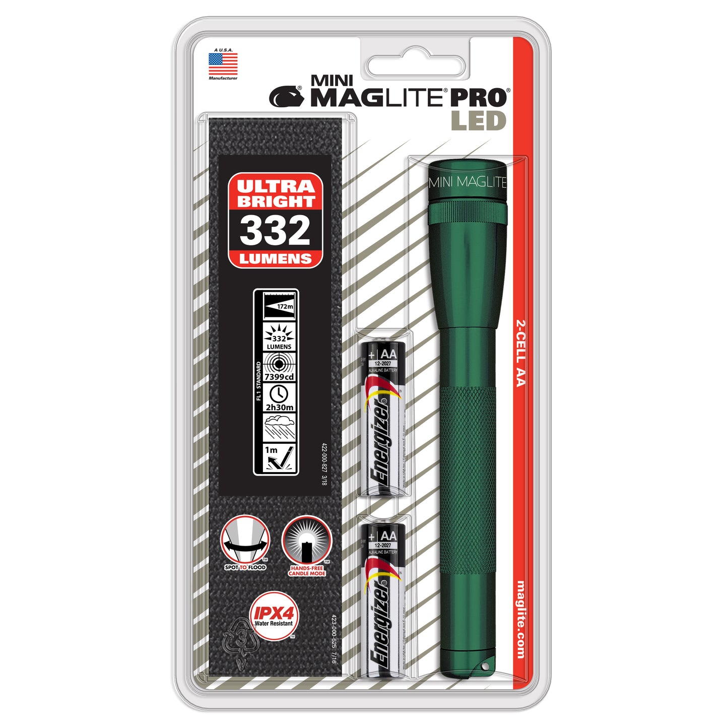 Mini Maglite Pro LED 2 AA Holster Pack
