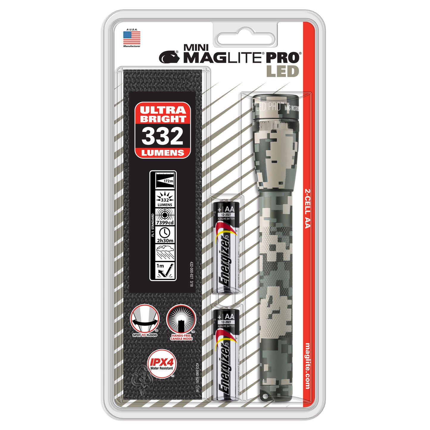 Mini Maglite Pro LED 2 AA Holster Pack