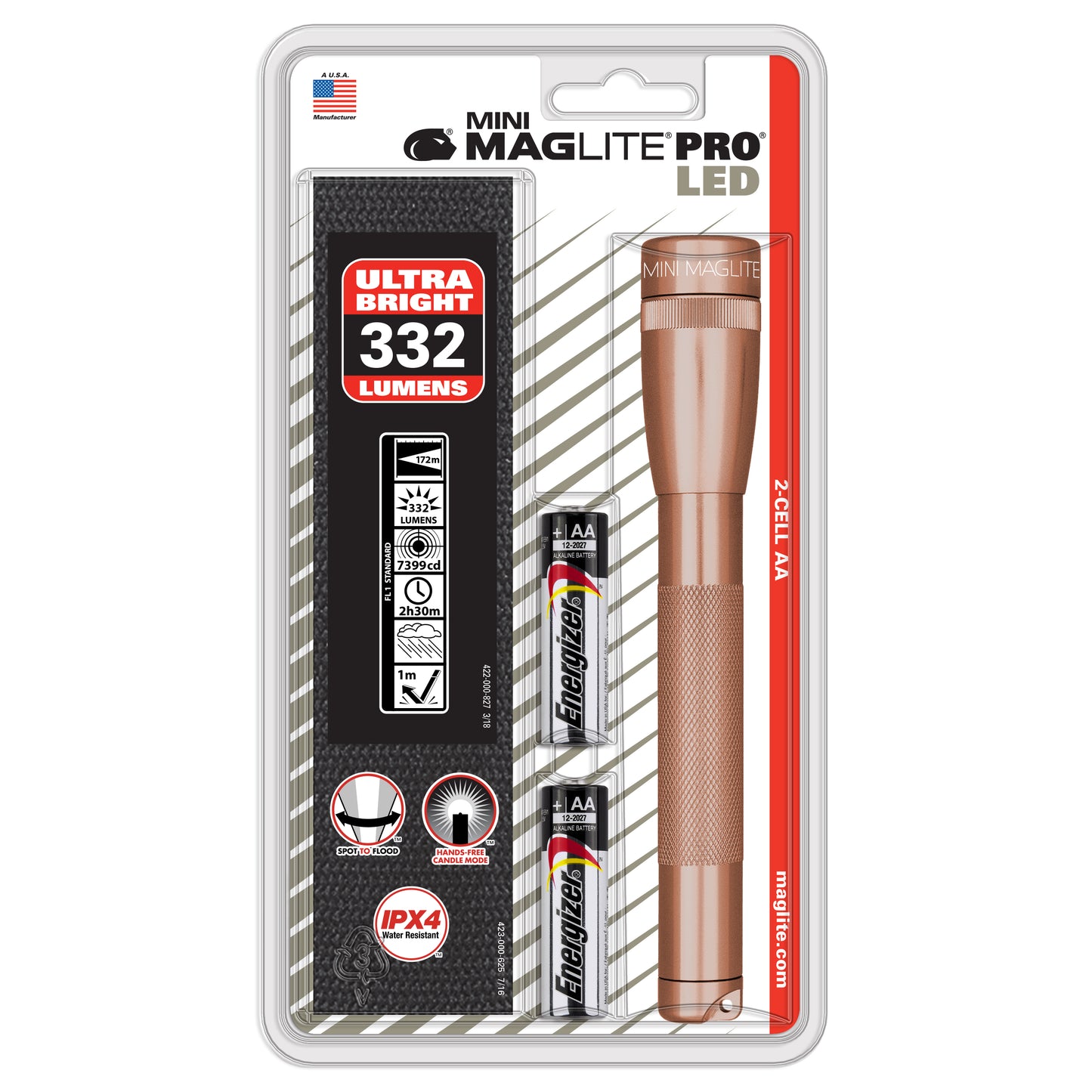 Mini Maglite Pro LED 2 AA Holster Pack