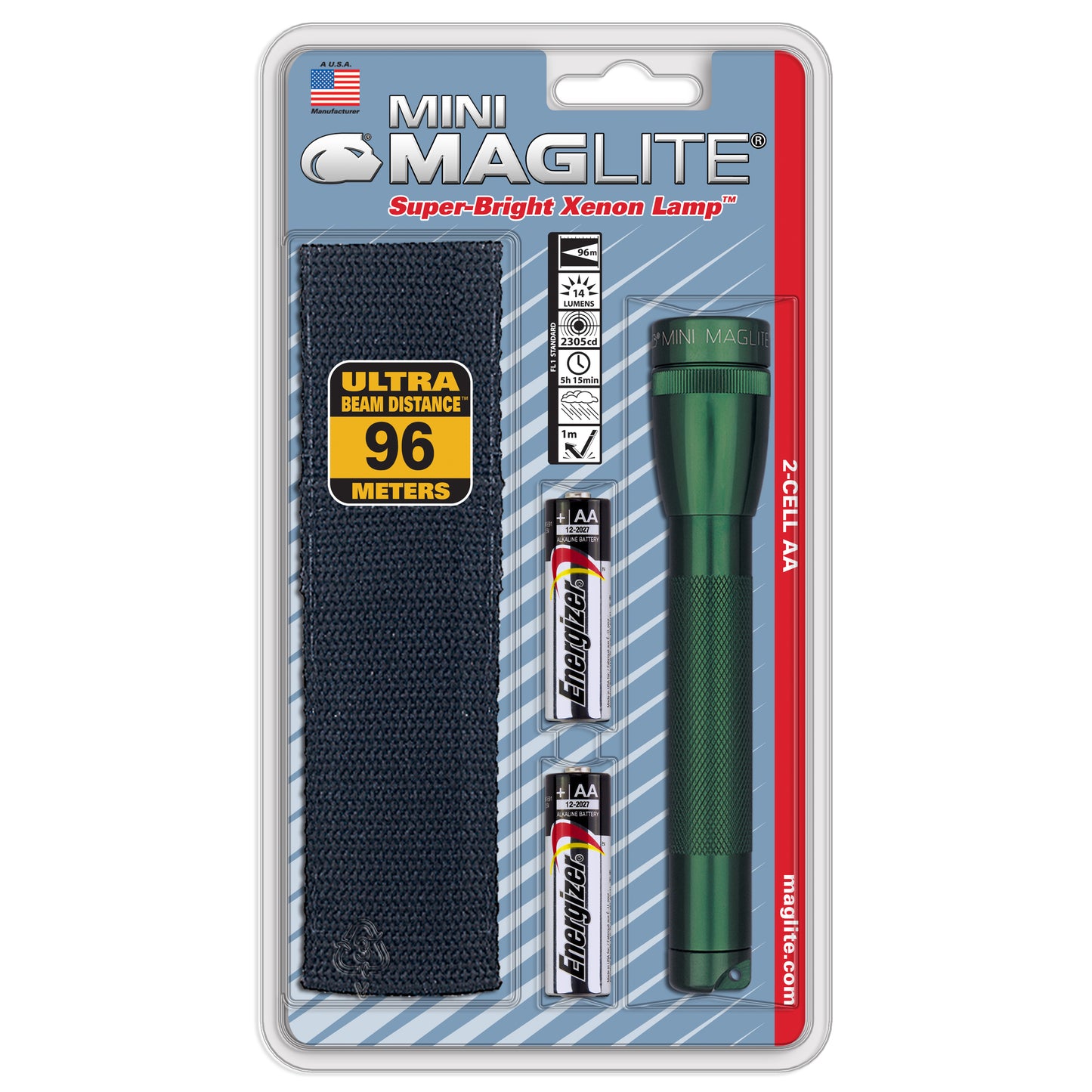 Mini Maglite Xenon Flashlight Holster Pack