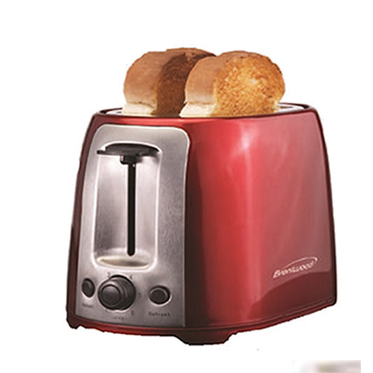 Brentwood 2 Slice Cool Touch Toaster in Red and Stainless Steel